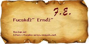 Fucskó Ernő névjegykártya
